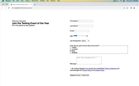 Image result for CSS Display Form Example