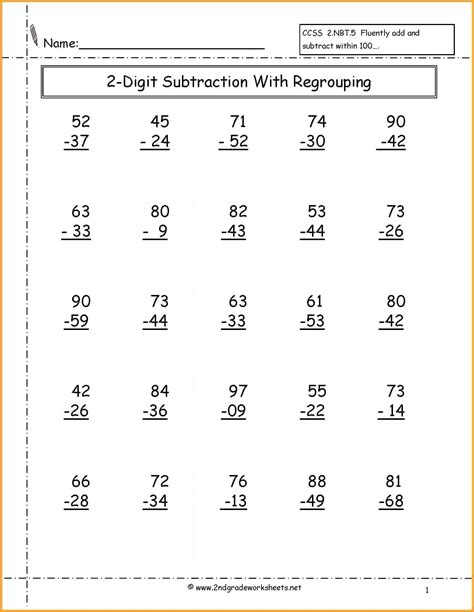 Toradh íomhá ar 5 Digit Math Sheets for 3rd Grade