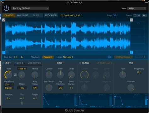 Logic Pro Sampler に対する画像結果
