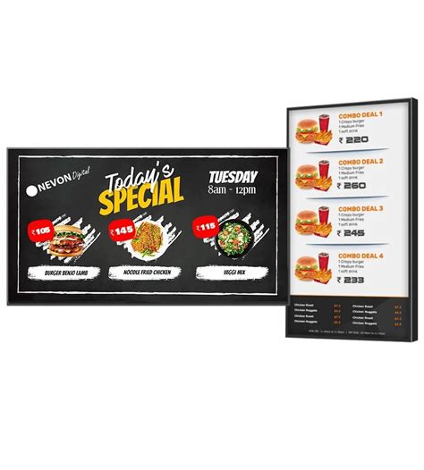 Image result for Food Menu Screen Displays