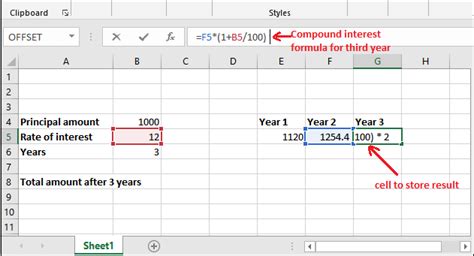 Image result for Calculate Compound Interest Formula Excel