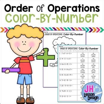 Toradh íomhá ar Order of Operations Color Sheet