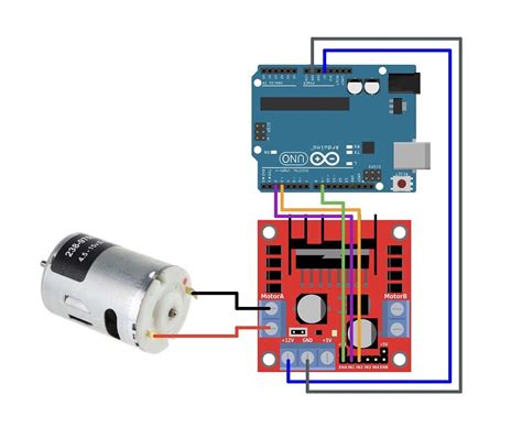 Image result for L298N Module Arduino DC Motor