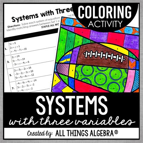 Image result for Three Variable Systems Worksheet