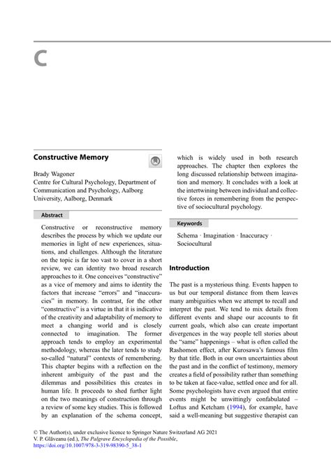 Image result for Constructive Memory Examples