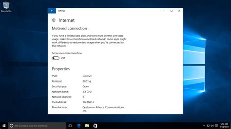 Image result for Metered Connection Windows 1.0 Disabled