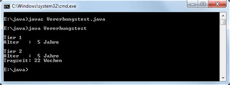 Toradh íomhá ar Vererbung Java Wrapper