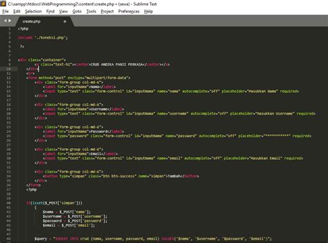 Image result for Contoh Coding Menggunakan Create