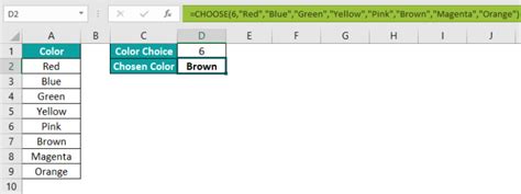 Afbeeldingsresultaten voor Choose Function in Excel Formula