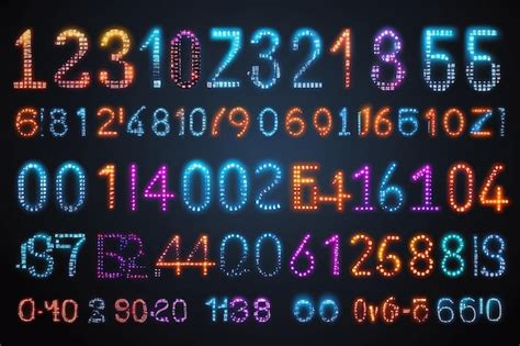 Colored Digital LED Numbers に対する画像結果