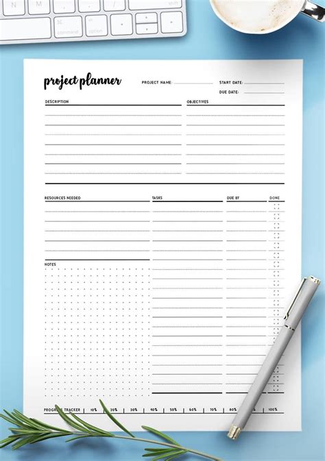 Image result for Printable Project Planner