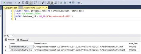 Toradh íomhá ar SQL Server Change Path Database Files