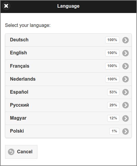 Toradh íomhá ar Web App Select Language