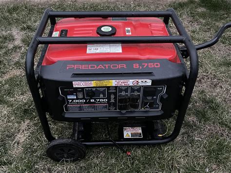 PREDATOR 9000 Watt Max Starting Extra Long Life Gas Powered Generator ...