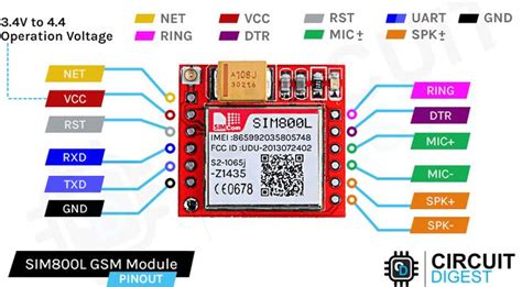 Image result for GSM Module Sim 800L Graphical Photo for Connection