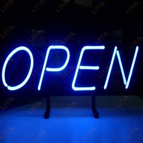 Image result for Blue Neon Open Sign