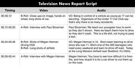 Image result for News Script Writing Template