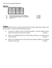 Image result for Discrete Probability Distribution Questions