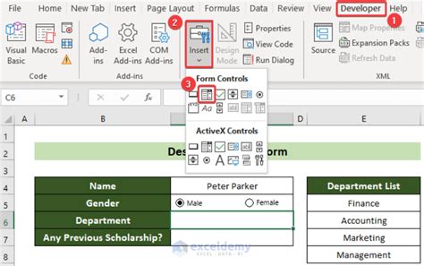 Image result for Create a Form within Excel