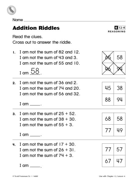 Addition Math Riddles に対する画像結果