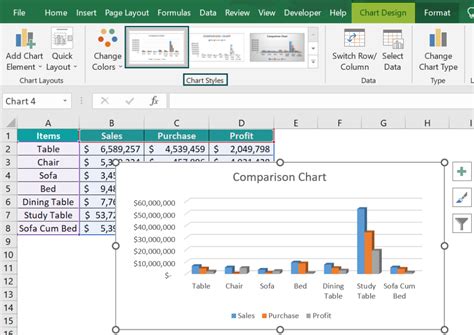 Image result for How to Create a Comparison Table-Excel