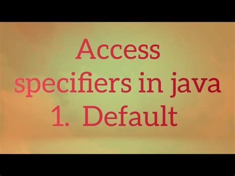Image result for Default Access Specifer in Java Animation