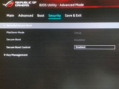Image result for Asus ROG Secure Boot