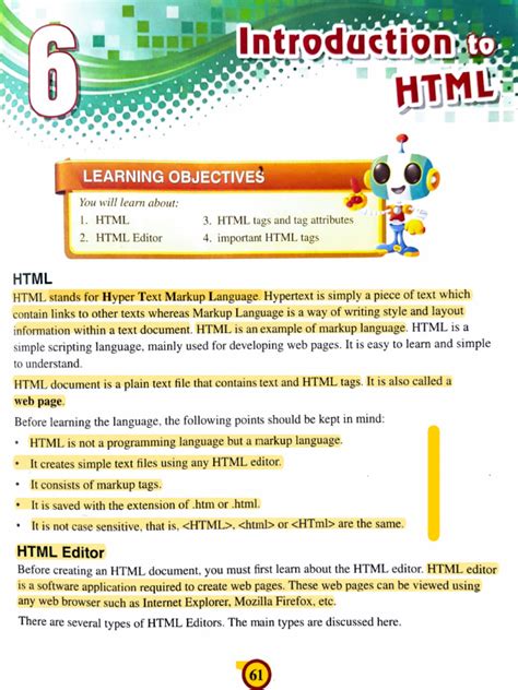 Image result for Html Code For Class 6