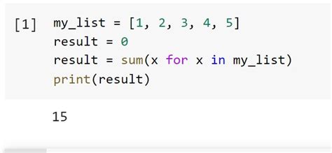 Image result for How to Get Sum of a List Python