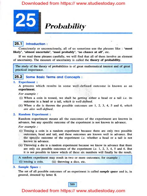Image result for Probability Chapter PDF