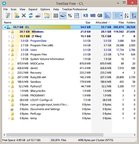 Afbeeldingsresultaten voor TreeSize File Compare