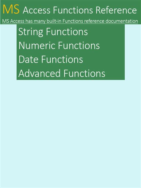 Image result for Access Query Functions