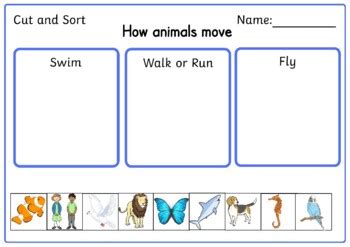 Image result for How Animals Move Worksheet