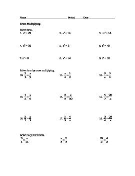 Image result for Cross Multiplication Worksheet