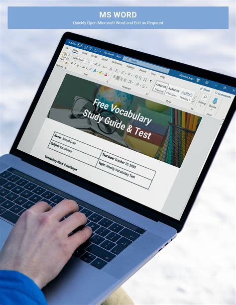 Toradh íomhá ar Vocabulary Study Guide Template