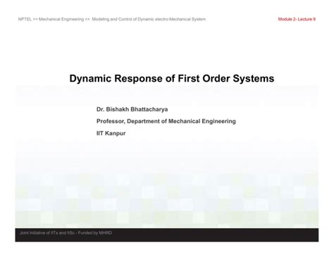 Dynamic Response of First Order System に対する画像結果