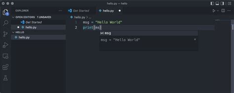 Image result for Print Hello World in Python vs Code Tutorial