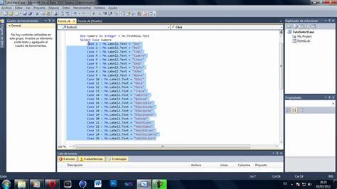 Toradh íomhá ar Basic Select Case
