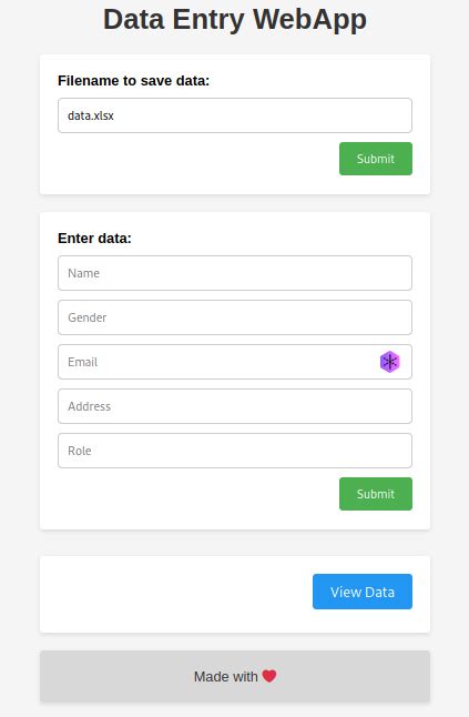 Toradh íomhá ar Data Web App Example