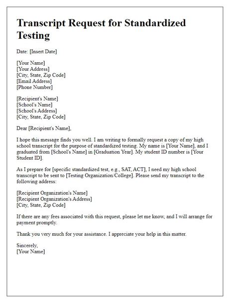 Image result for Transcript Request Letter Format