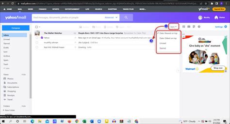 Image result for Sort Yahoo! Mail by Sender