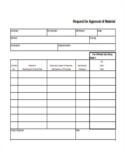 Image result for Material Request Form