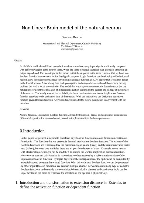 Image result for Linear/Nonlinear Neuron Model