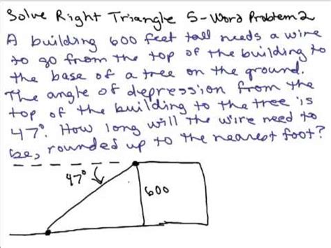 Toradh íomhá ar Solving for a Triangle Word Problems