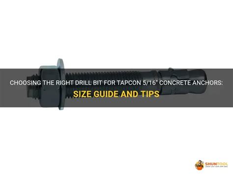 Concrete Screws Tapcon Drill Bit Size Chart 的图像结果