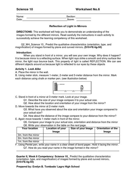 Image result for Mirror Reflection Worksheet