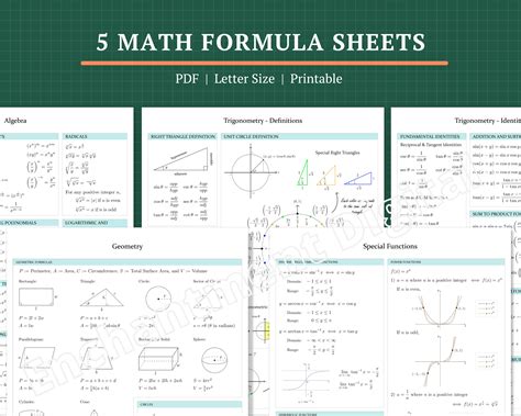 Reference Math Sheets PDF に対する画像結果