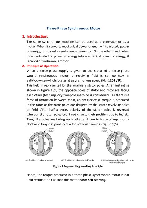 Image result for 3 Phase Synchronous Motor