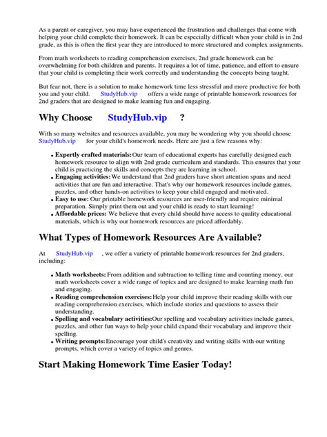 Image result for 2nd Grade Homework Printable