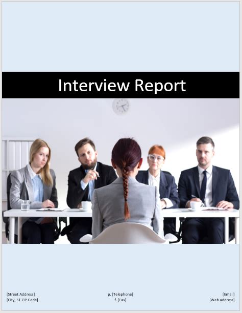 Image result for Example of Interview Report